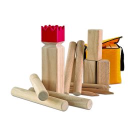 Wikinger Schach® Classic, Wikingerspiel KUBB, Gummibaumholz | Carromco