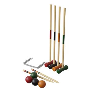 Wikinger Krocket Spiel-Set für 4 Spieler aus Kiefernholz | Carromco