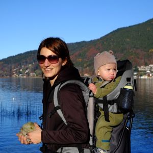 Kindertrage Lil´Boss Kids Rückentrage, Kinderkraxe Schwarz-Grau | FASports