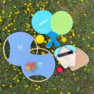 3 lustige Ball-Schläger-Set Spiele, Outdoor-Ballspiele mit Schlägern, Gartenspiel, Strandspiel | FASports