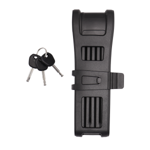 Myloxx Fahrradfaltschloss mit Schlosstasche, Stahlketten, inkl. Halter und 3 Schlüssel | FASports