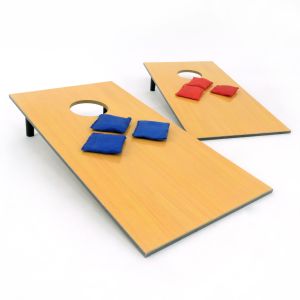 Wikinger Cornhole Wurfspiel 2er Set, Bean Bag Toss Game, ganz aus Holz | Carromco