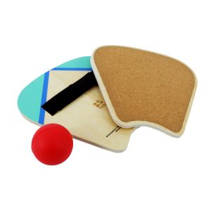 Paddle Ball Schläger Set, Outdoor-Ballspiel mit Holz-Paddles, Gartenspiel, Strandspiel | BS Toys