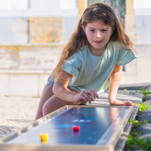 Shuffleboard aus Holz, Tischspiel, Spielauflage für den Tisch | BS Toys